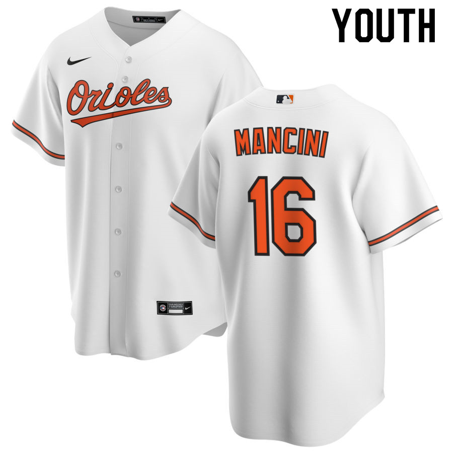 Nike Youth #16 Trey Mancini Baltimore Orioles Baseball Jerseys Sale-White